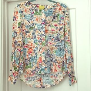 🚕🚲Maeve Anthropologie Map Top